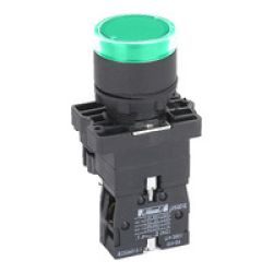 Nút Nhấn Có Đèn Xanh Lá AC220V Himel - HLAY5EW33M5L